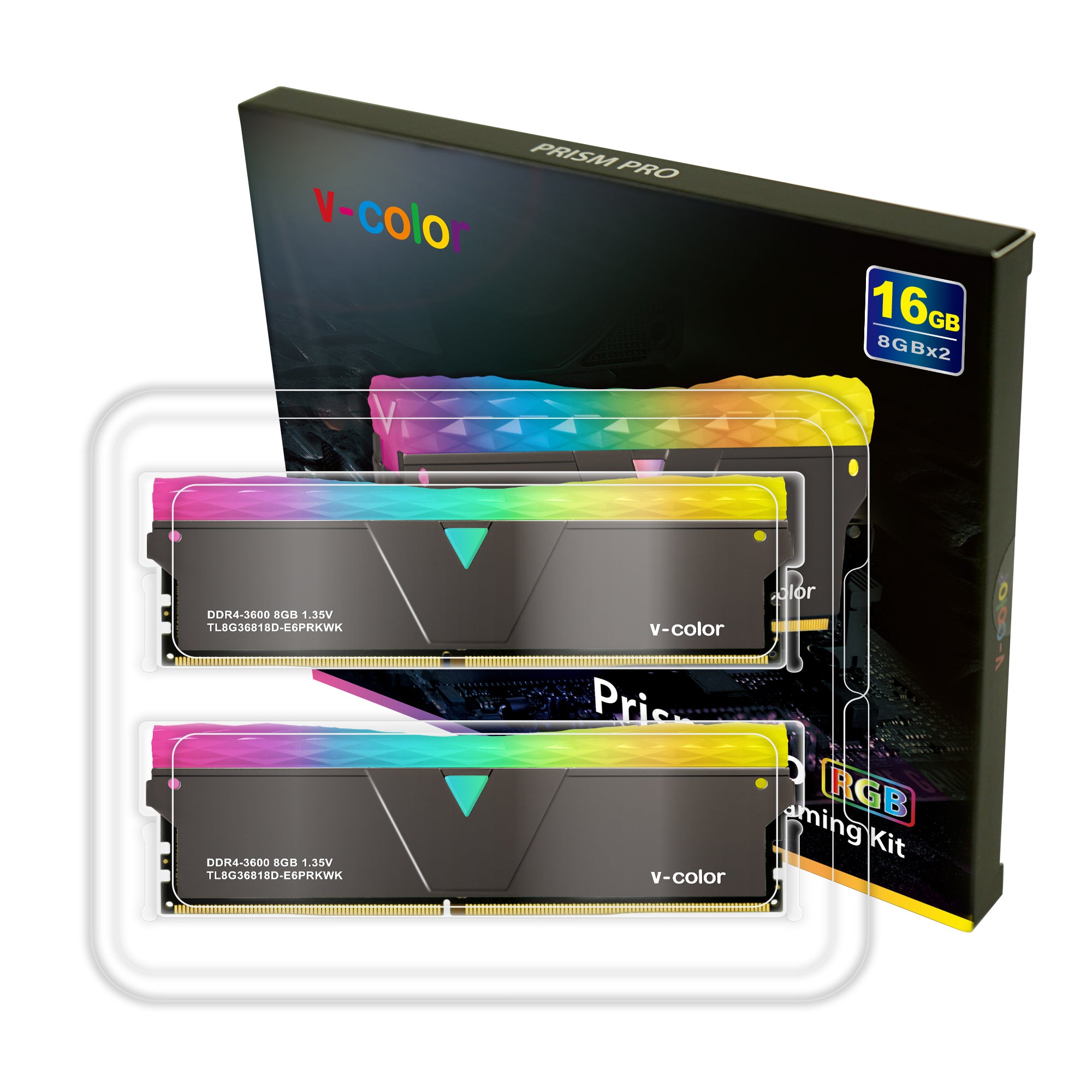 V-Color Prism Pro DDR4 16GB (8GBx2) 3600MHz (PC4-28800) CL18