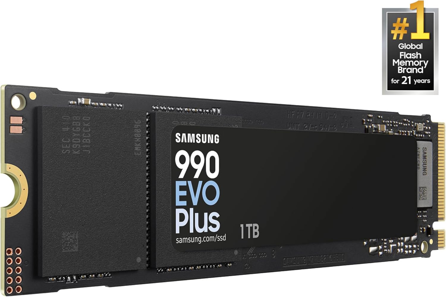 Samsung 990 EVO Plus SSD 1TB, PCIe Gen 4x4, Gen 5x2 M.2 2280, Speeds Up-to 7,150 MB/s